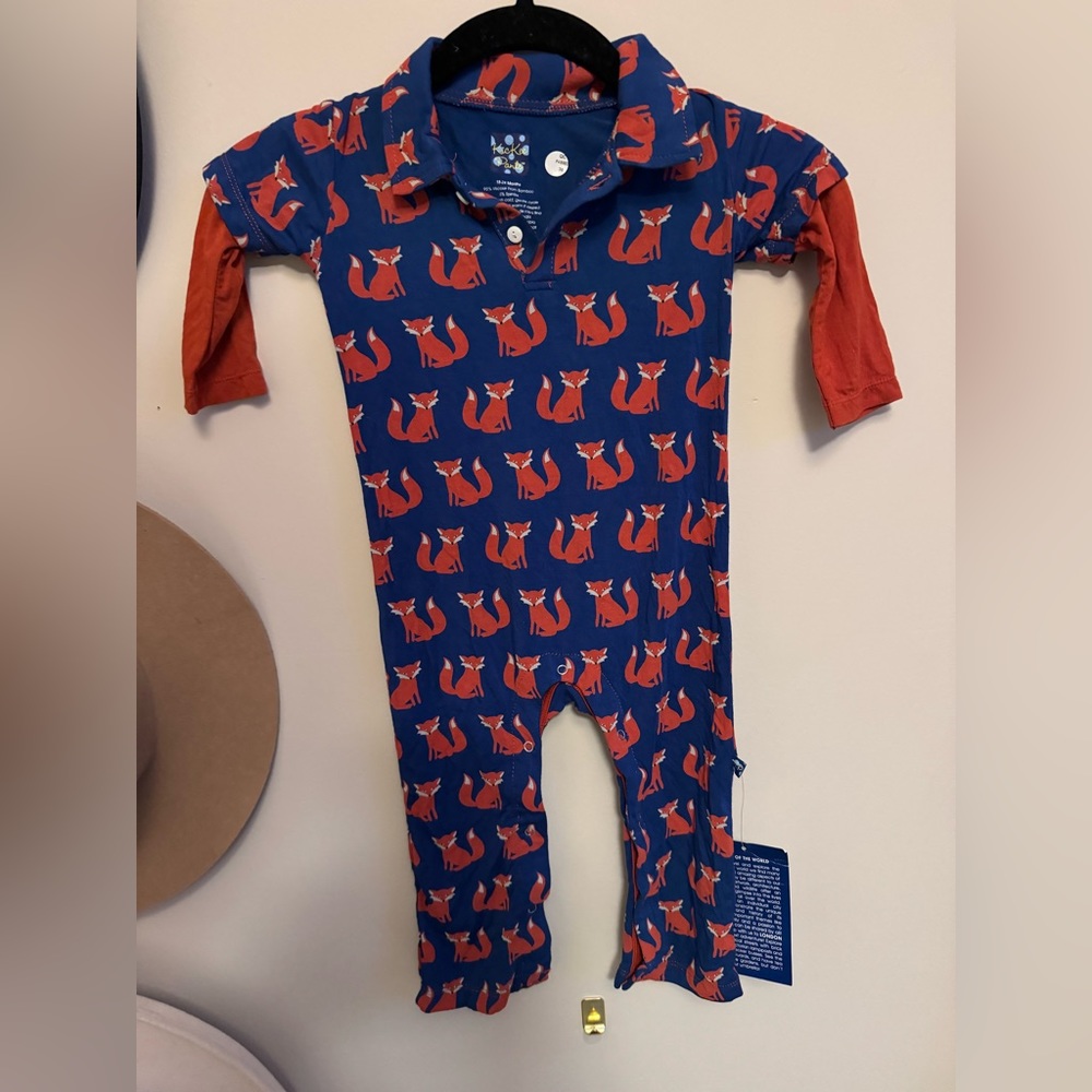 NWT kickee pants fox romper • 18-24 mos